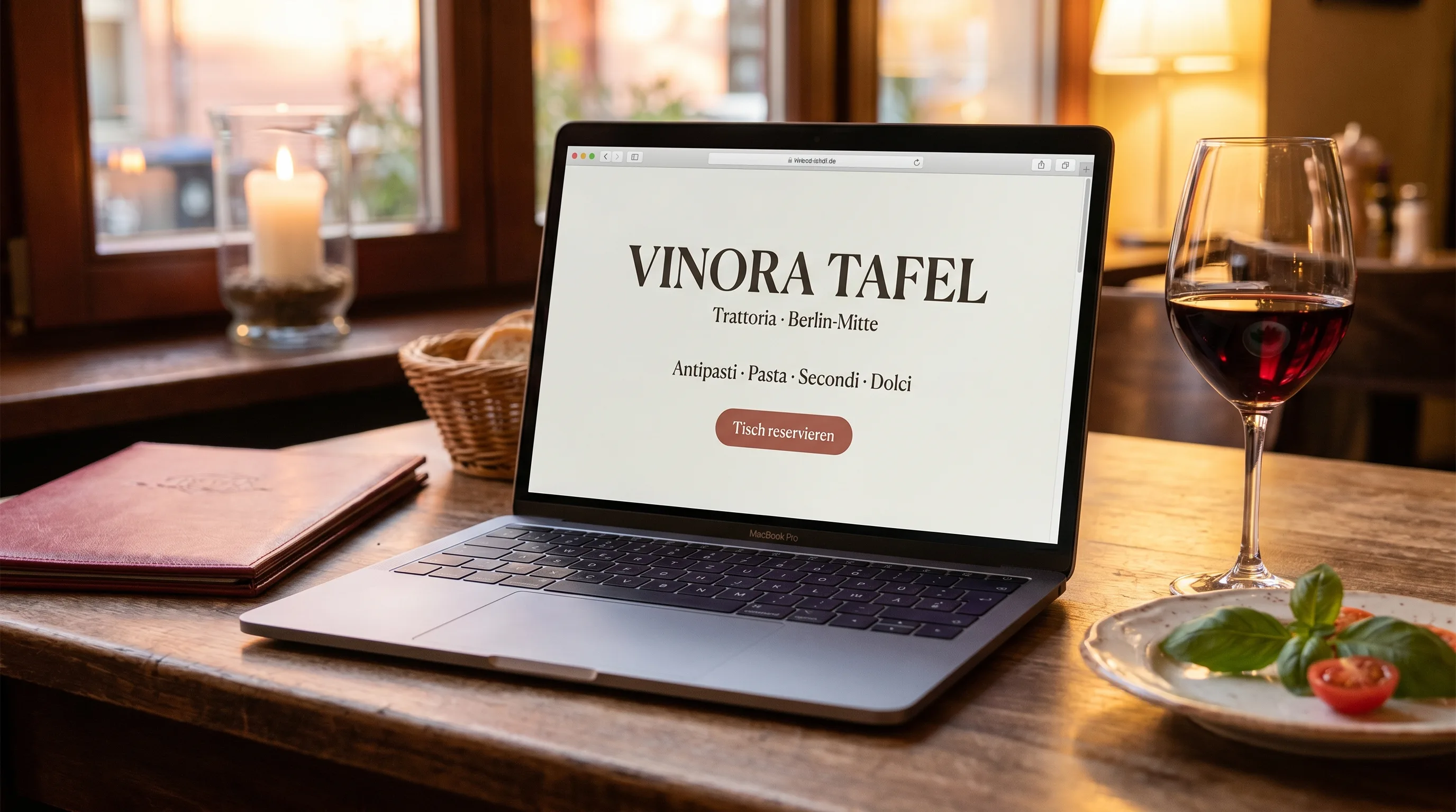 Konzept-Mockup Vinora Tafel